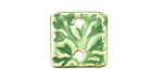 Earthenwood Studio Ceramic Apple Green Small Square Tree Link 19mm