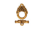 TierraCast Antique Gold (plated) Garland Toggle Clasp 17x12mm, 17mm Bar