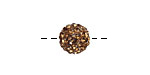 Smoked Topaz Pave (w/ Preciosa Crystals) Round 10mm