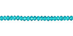 Teal Crystal Faceted Rondelle 3mm