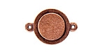 Nunn Design Antique Copper (plated) Raised Tag Mini Circle Connector 25x13m