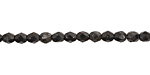 Czech Fire Polished Glass Hematite Round 4mm