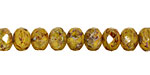Czech Glass Split Pea Soup Fire Polished Rondelle 6x9mm