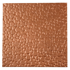 Lillypilly Antique Pebbles Embossed Patina Copper Sheet 3"x3", 36 gauge