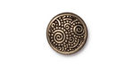 TierraCast Antique Brass (plated) Spirals Snap Cap 15mm