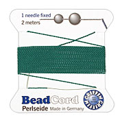 Green Griffin Nylon Beading Cord Size 4, 2 meters