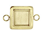 Brass Lipped Square Bezel Link 19mm