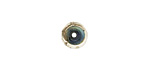 The BeadsNest Lampwork Glass Blue/Ivory Rondelle 8-9x13-14mm