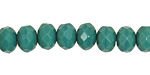 Czech Glass Turquoise Fire Polished Rondelle 6x9mm