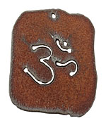 The Lipstick Ranch Rusted Iron Ohm Dog Tag 42x50mm