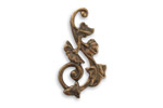 Vintaj Natural Brass Deco Vines Swirling Left 27x15mm