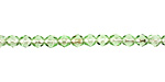 Czech Fire Polished Glass Silver Lined Peridot Round 4mm