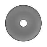 Transparent Black Recycled Glass Donut 40mm
