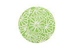 Lillypilly Lime Green Weathered Daisy Anodized Aluminum Disc 25mm, 24 gauge