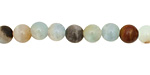 Amazonite Blk. Tourmaline Round 6mm