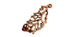 Ezel Findings Antique Copper Chestnut Oak Leaf Pendant 11x27mm