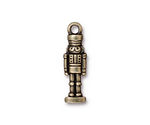 TierraCast Antique Brass (plated) Nutcracker Charm 8x27mm