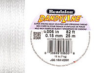 DandyLine White .15mm Thread, 25 meters