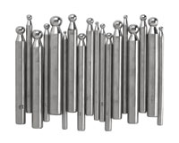 Dapping Punch Set 7/64" to 7/16" (18 pieces)