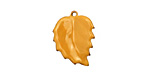 C-Koop Enameled Metal Dark Mustard Leaf 15x20mm