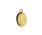 Nunn Design Antique Gold (plated) Mini Oval Frame Charm 19x12mm