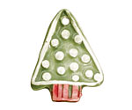 Jangles Ceramic Green Textured Tree Pendant 30x38mm