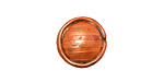 Patricia Healey Copper Puff Circle Bead 16mm