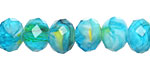 Peruvian Opal Crystal Faceted Rondelle 8mm
