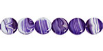 Czech Glass Marbled Cobalt Coin 8mm