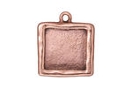 TierraCast Antique Copper (plated) Large Square Frame Drop 21x25mm