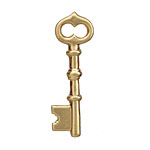 Brass Skeleton Key 42x13mm