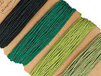 Shades of Emerald Hemp Twine 20 lb, 29.8 ft x 4 colors