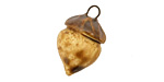 Earthenwood Studio Ceramic Brown Acorn Charm 12-13x20-22mm