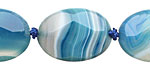 Cloud Agate Faceted Flat Oval 23-25x17-18mm
