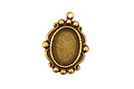 Stampt Antique Brass Looking Glass Oval Setting 10x14mm