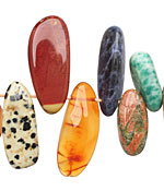 Multi Gemstone (Red Jasper, Rose Quartz, Amazonite, Aventurine) Tumbled Nugget Drop 8-15x15-28mm