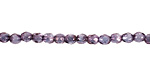 Czech Fire Polished Glass Luster Transparent Amethyst Round 3mm