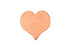 Copper Heart Blank 22mm
