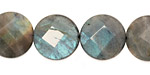 Labradorite Faceted Coin 16mm