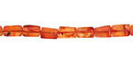 Carnelian Irregular Faceted Thin Pillow 7-8x5-6mm