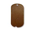 Vintaj Natural Brass Mini Dog Tag 21x24mm