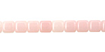 Czech Glass Light Milky Pink Square 6mm
