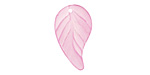 Matte Light Amethyst Lucite Twisted Leaf 13x23mm