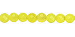 Neon Yellow Candy Jade Faceted Round 6mm