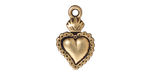 TierraCast Antique Brass (plated) Sacred Heart Milagro 14x22mm