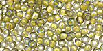 TOHO Luster Black Diamond (with Opaque Yellow Lining) Round 6/0 Seed Bead