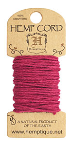 Dark Pink Hemp Twine 20 lb, 20 ft