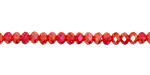 Siam Ruby AB Crystal Faceted Rondelle 4mm
