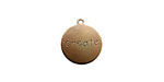 Vintaj Natural Brass "Create" Round Charm 13x15mm