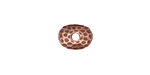 TierraCast Antique Copper (plated) Large Hole Hammered Pendant Cap 4x11mm